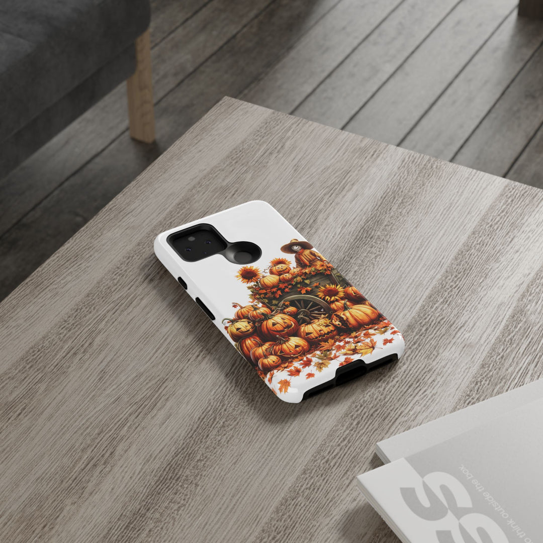 Impact Resistant, Fall Leaves Scarecrow, Cute Phone Cases for Samsung S24, S23, S22, S21, IPhone 15 pro Iphone 14 pro Iphone 13 IPhone 12 Iphone 11 - Studio40ParkLane