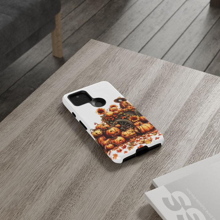 Impact Resistant, Fall Leaves Scarecrow, Cute Phone Cases for Samsung S24, S23, S22, S21, IPhone 15 pro Iphone 14 pro Iphone 13 IPhone 12 Iphone 11 - Studio40ParkLane