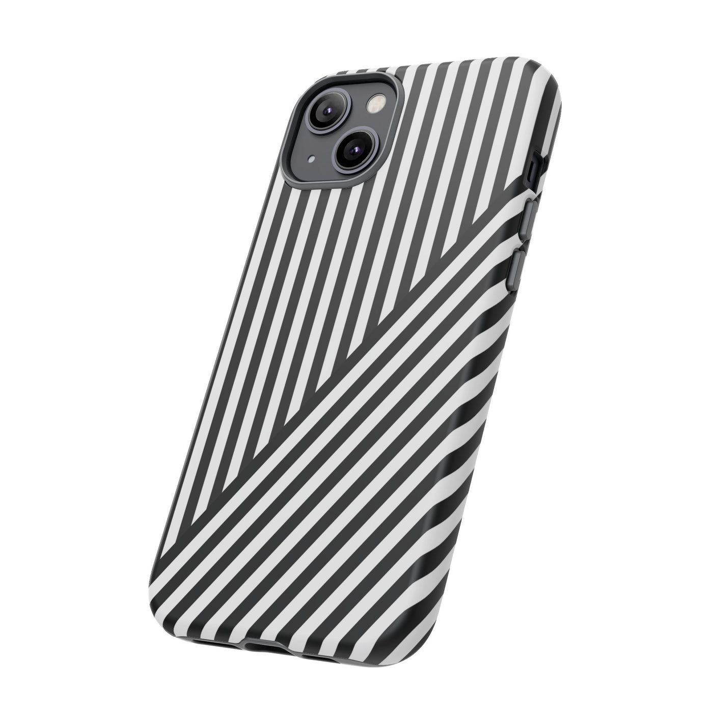 Aesthetic Tough Black White Stripes Phone Case - For iPhone 17 Pro Max iPhone 16 Pro iPhone 15 Iphone 14 Plus 13 Pro 12 11 10 XR - Studio40ParkLane