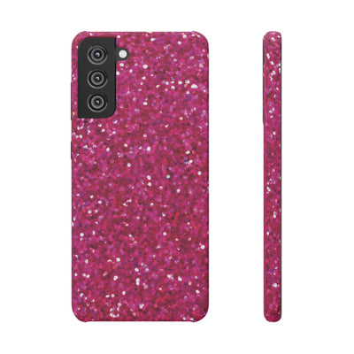 Snap Non-Glitter Muted Pink Play on "Faux" Glitter Effect Cute Phone Cases for Samsung and Iphone, 16, 15, 14, S24, S23, S22, S21, S20, Plus and Ultra