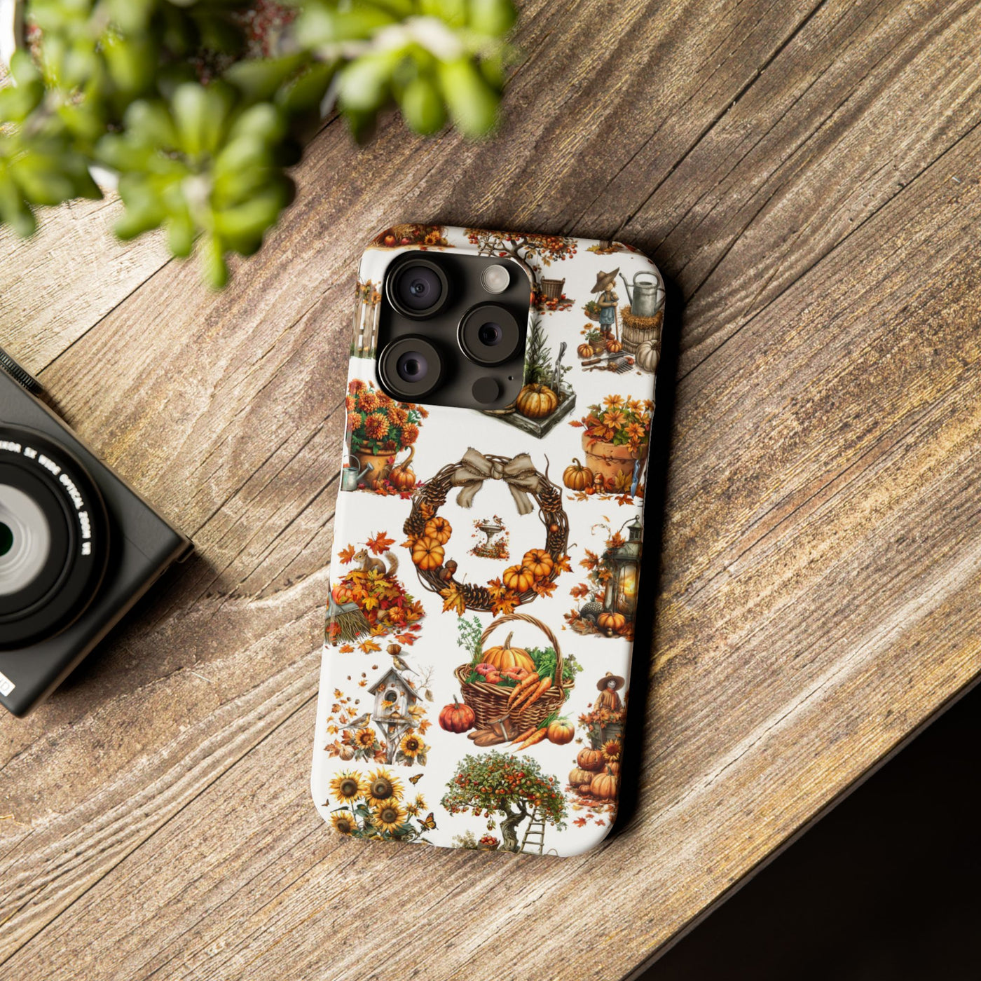 Slim Fall Leaves Collage Cute Phone Cases for Iphone | iPhone 15 Case | iPhone 15 Pro Max Case, Iphone 14, Iphone 14 Pro Max, Iphone 13, 12