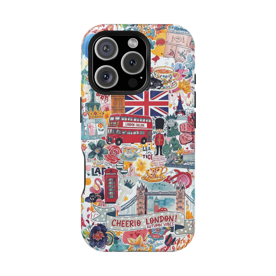 London England Coquette Collage Tough Magsafe Cute Phone Cases for Iphone | iPhone 17 Pro Max Case, Iphone 16, Iphone 15 14 13 12 11 10 9 - Studio40ParkLane