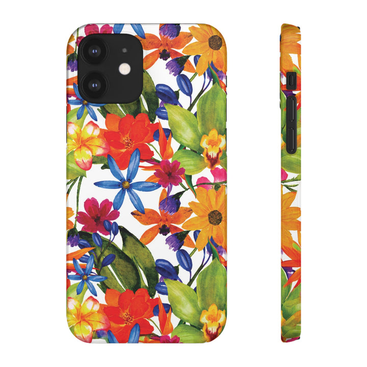 Sleek Snap Colorful Flowers Cute Phone Case for iPhone 16 15 14 13 12 11 X Xs Max Xr Pro Plus Samsung Galaxy S24 S23 S22 S21 S20 Note Ultra