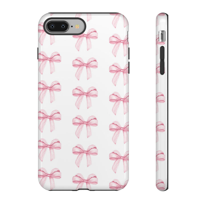 Pink Bows Cute Phone Case, for IPhone 16 Pro Max | Iphone 15, Iphone 14, IPhone 13 Case, 11 8 7, Samsung Galaxy S24, S23, S22, S21, 2 Layer Protection - Studio40ParkLane