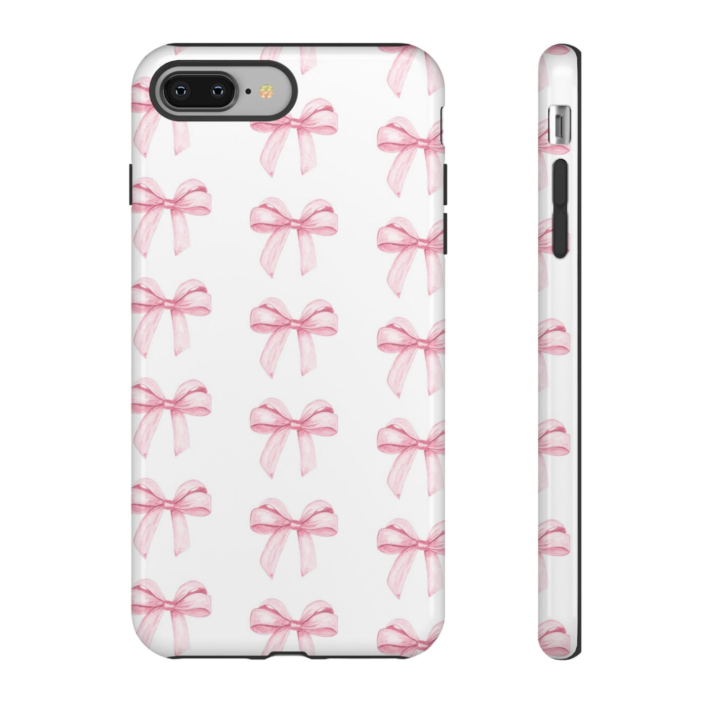 Pink Bows Cute Phone Case, for IPhone 16 Pro Max | Iphone 15, Iphone 14, IPhone 13 Case, 11 8 7, Samsung Galaxy S24, S23, S22, S21, 2 Layer Protection