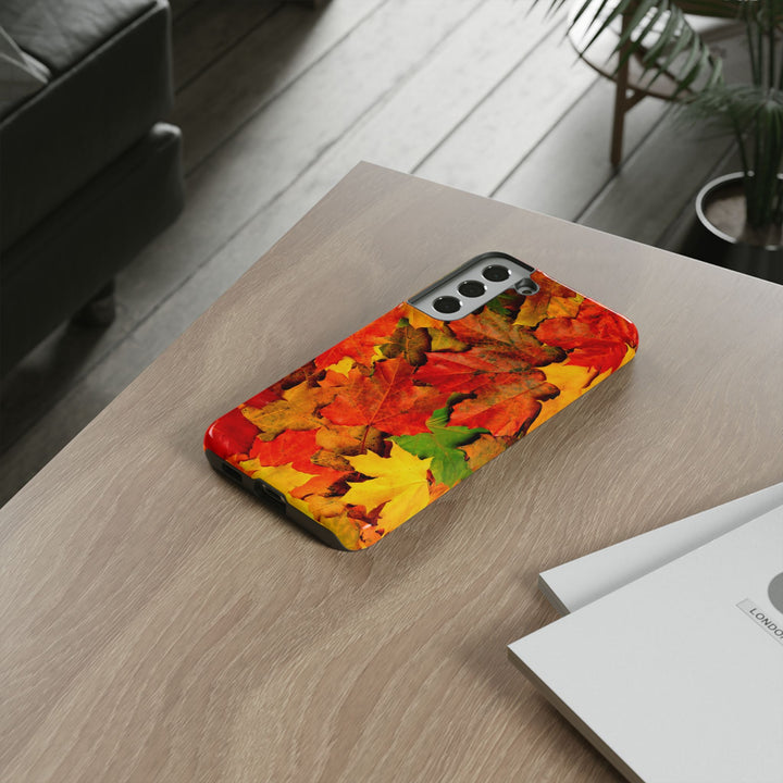 Fall Leaves Impact Resistant, Cute Phone Cases for Samsung S24, S23, S22, S21, IPhone 15 pro Iphone 14 pro Iphone 13 IPhone 12 Iphone 11 - Studio40ParkLane