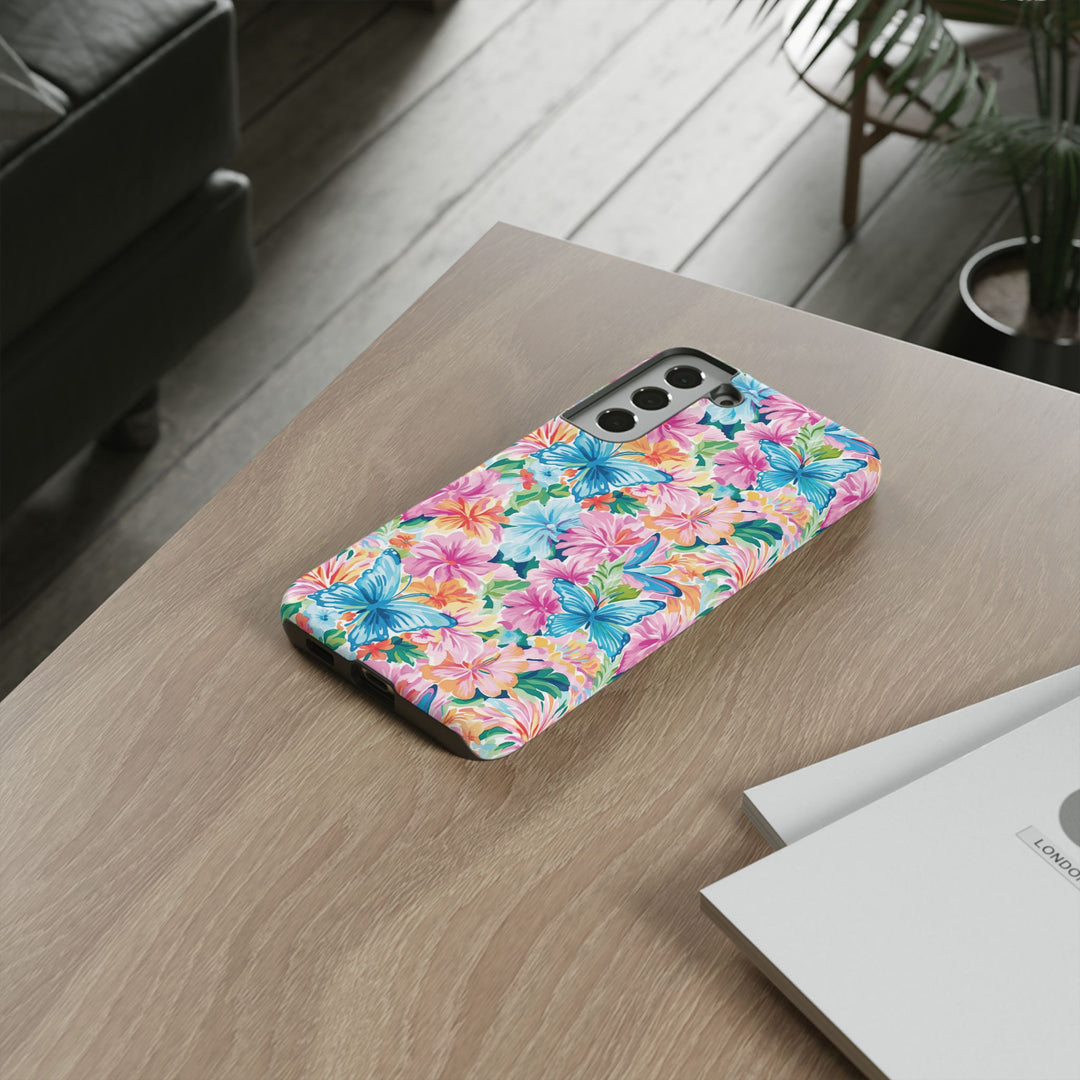Premium Tough Butterflies Flowers Cute Phone Cases for Samsung S24, S23, S22, S21, S20, Plus and Ultra, Iphone 16 Pro Max,15, 14, 13, 12, 11, 10 - Studio40ParkLane
