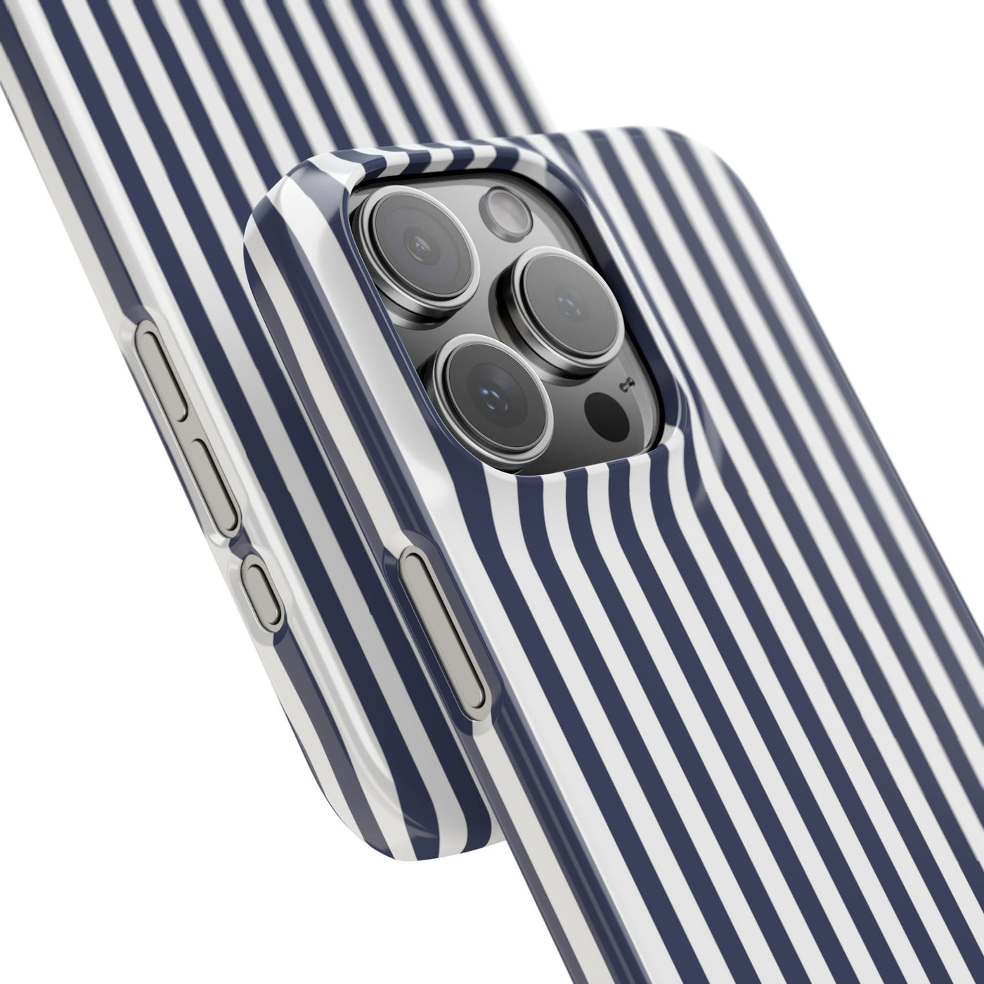 Slim Navy Blue Striped Cute Phone Case for Iphone 16 - | iPhone 15 Pro Max Case | iPhone 14 Case Iphone 13 12 11 10 9 8 7 XS X Gift for Her - Studio40ParkLane