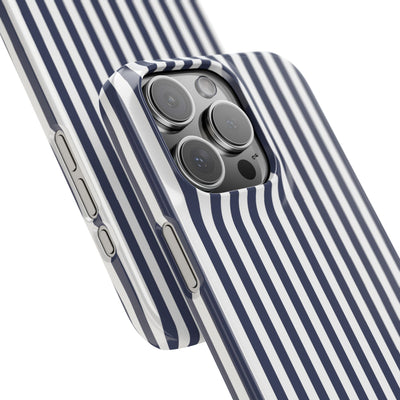 Slim Navy Blue Striped Cute Phone Case for Iphone 16 - | iPhone 15 Pro Max Case | iPhone 14 Case Iphone 13 12 11 10 9 8 7 XS X Gift for Her - Studio40ParkLane