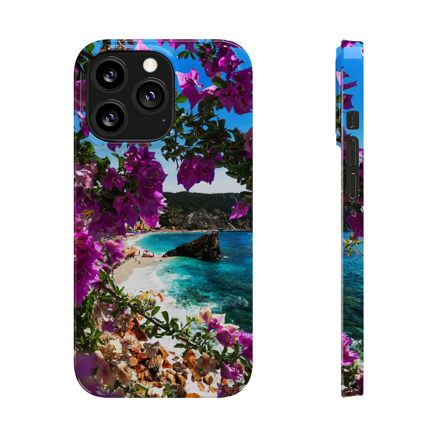 Slim Bougainvillea Sea View Cute Phone Cases for Iphone  | iPhone 15 Case | iPhone 15 Pro Max Case, Iphone 14, Iphone 14 Pro Max, Iphone 13