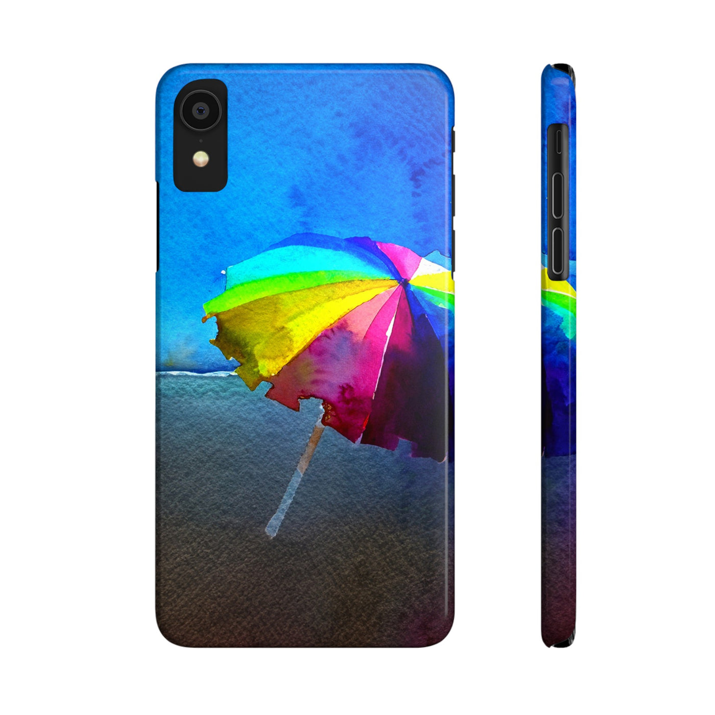 Slim Cute Phone Cases for Iphone - | iPhone 15 Case | iPhone 15 Pro Max Case, Iphone 14 Case, Iphone 14 Pro Max, Iphone 13, Summer Beach Umbrella