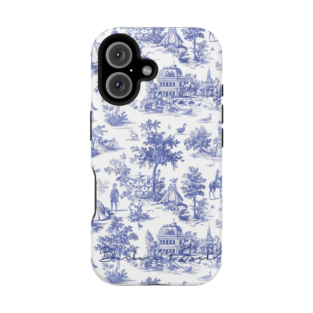 Magsafe French Toile Personalized Initial Custom Gift Cute Phone Cases for Iphone 16 Pro Max | iPhone 15, Pro Max Case, Iphone 14, 13, 12, 11, 10 - Studio40ParkLane