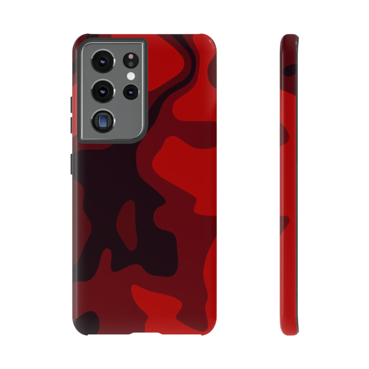 Cute Phone Case | Cool Camouflage Red Black Samsung Phone Case | Galaxy S23 Case, S22 Case, S21, S20 | 2 Layered Case - Studio40ParkLane