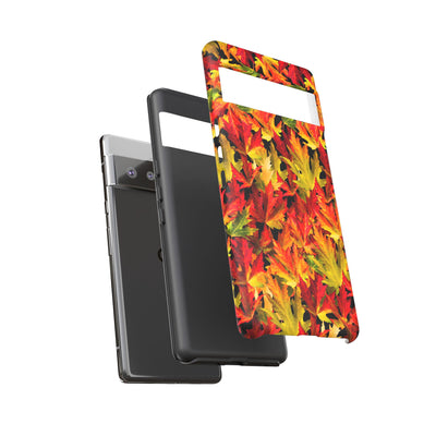 Fall Leaves Impact Resistant, Cute Phone Cases for Samsung S24, S23, S22, S21, IPhone 15 pro Iphone 14 pro Iphone 13 IPhone 12 Iphone 11