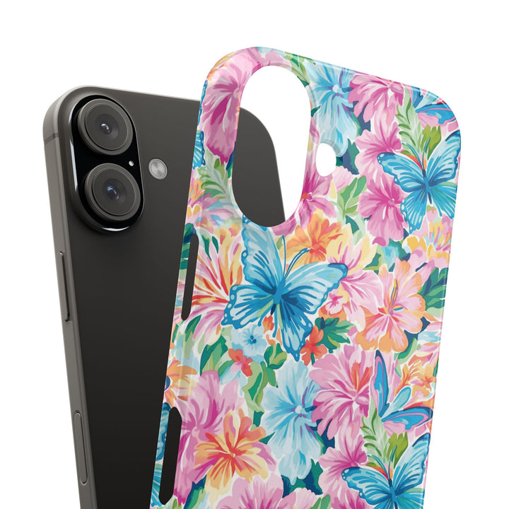 Sleek Snap Butterflies Flowers Cute Phone Case for iPhone 16 15 14 13 12 11 X Xs Max Xr Pro Plus Samsung Galaxy S24 S23 S22 S21 S20 Ultra