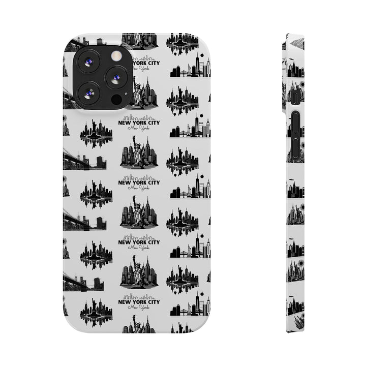 Slim New York Skyline Collage Coquette Gift for Her Cute Phone Cases for Iphone 16 Pro Max | iPhone 15 Case | iPhone 15 Pro Max Case, Iphone 14, Iphone 14 Pro Max, Iphone 13 12 11 8 7 - Studio40ParkLane