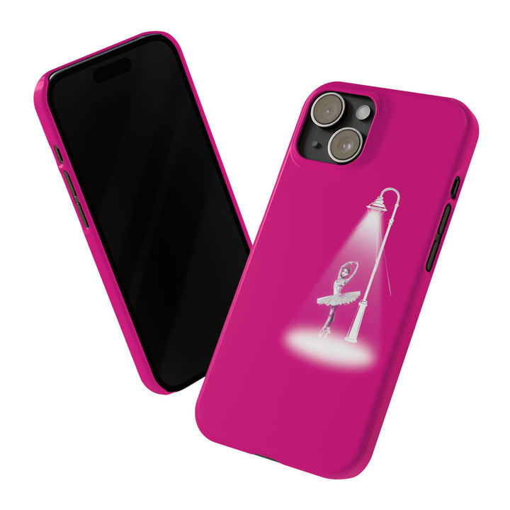 Slim Pink Ballet Dancer Spotlight Gift for Her Cute Phone Cases for Iphone 16 Pro Max | iPhone 15 Case | iPhone 15 Pro Max Case, Iphone 14, 13, 12, 11, 10, 8, 7 - Studio40ParkLane