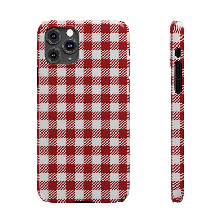 Slim Red Gingham Gift for Her Cute Phone Cases for Iphone 16 Pro Max | iPhone 15 Case | iPhone 15 Pro Max Case, Iphone 14, 13, 12, 11, 10, 8, 7 - Studio40ParkLane