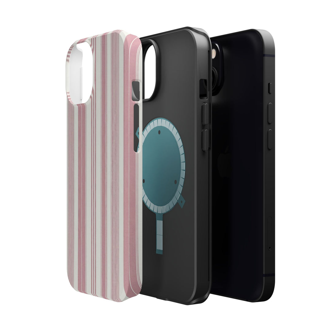 MagSafe Cute Phone Case, Coastal Striped Phone Case for iPhone 17 16 15 14 13 12 Pro Max, Samsung S26 S25 S24 Ultra case - Studio40ParkLane