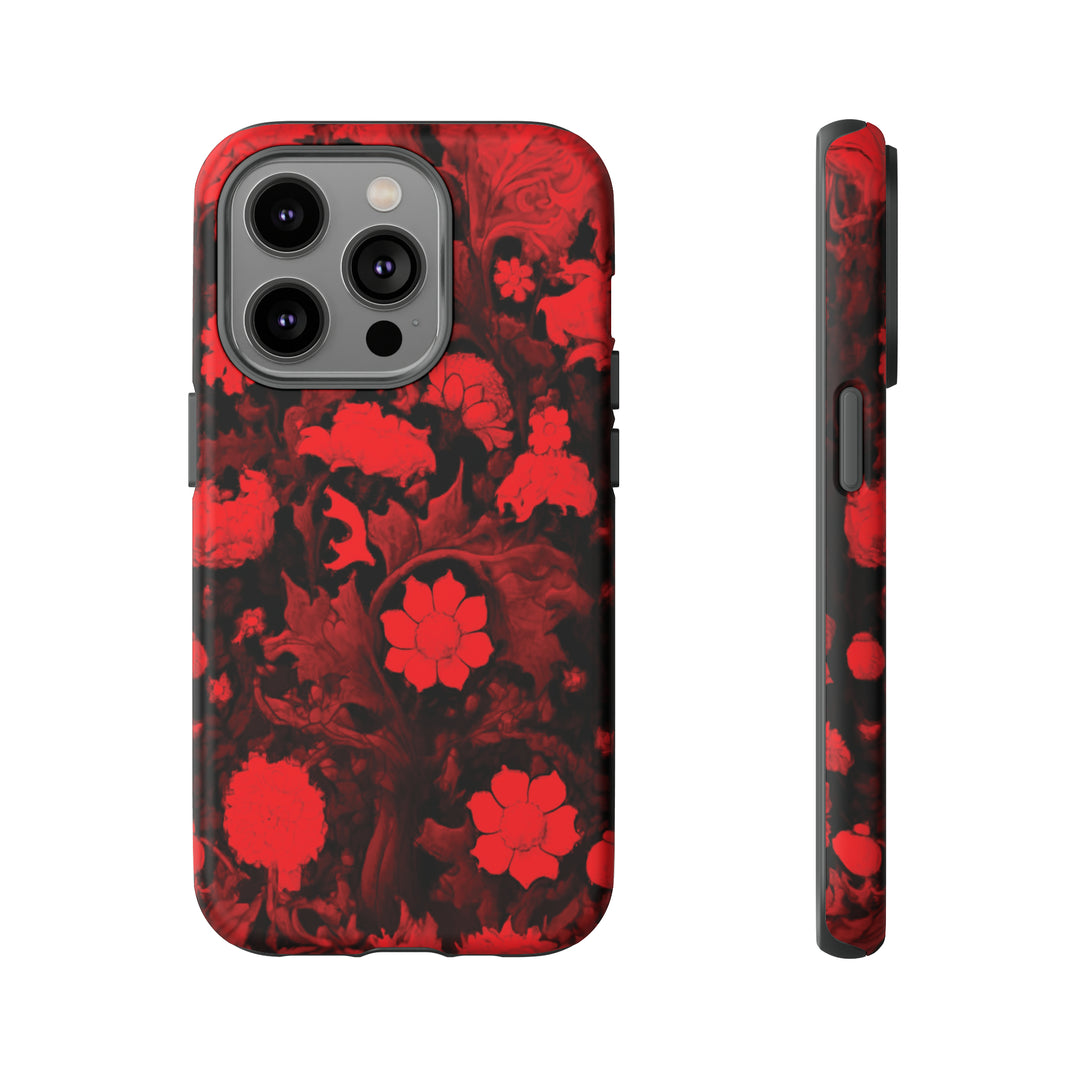 Cool Phone Case | Red Flowers, For iPhone 15 Case | iPhone 15 Pro Case, Iphone 14 Case, Iphone 14 Pro Max Case, Protective Iphone Case - Studio40ParkLane
