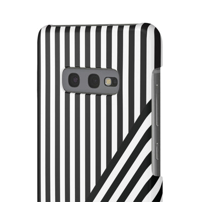 Aesthetic Black White Stripes Cute Phone Case Sleek Snap - For iPhone 17 Pro Max iPhone 16 Pro iPhone 15 Iphone 14 Plus 13 Pro 12 11 10 Gift - Studio40ParkLane