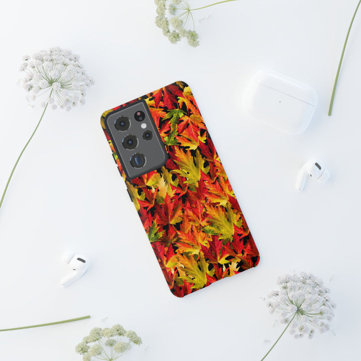 Fall Leaves Impact Resistant, Cute Phone Cases for Samsung S24, S23, S22, S21, IPhone 15 pro Iphone 14 pro Iphone 13 IPhone 12 Iphone 11 - Studio40ParkLane