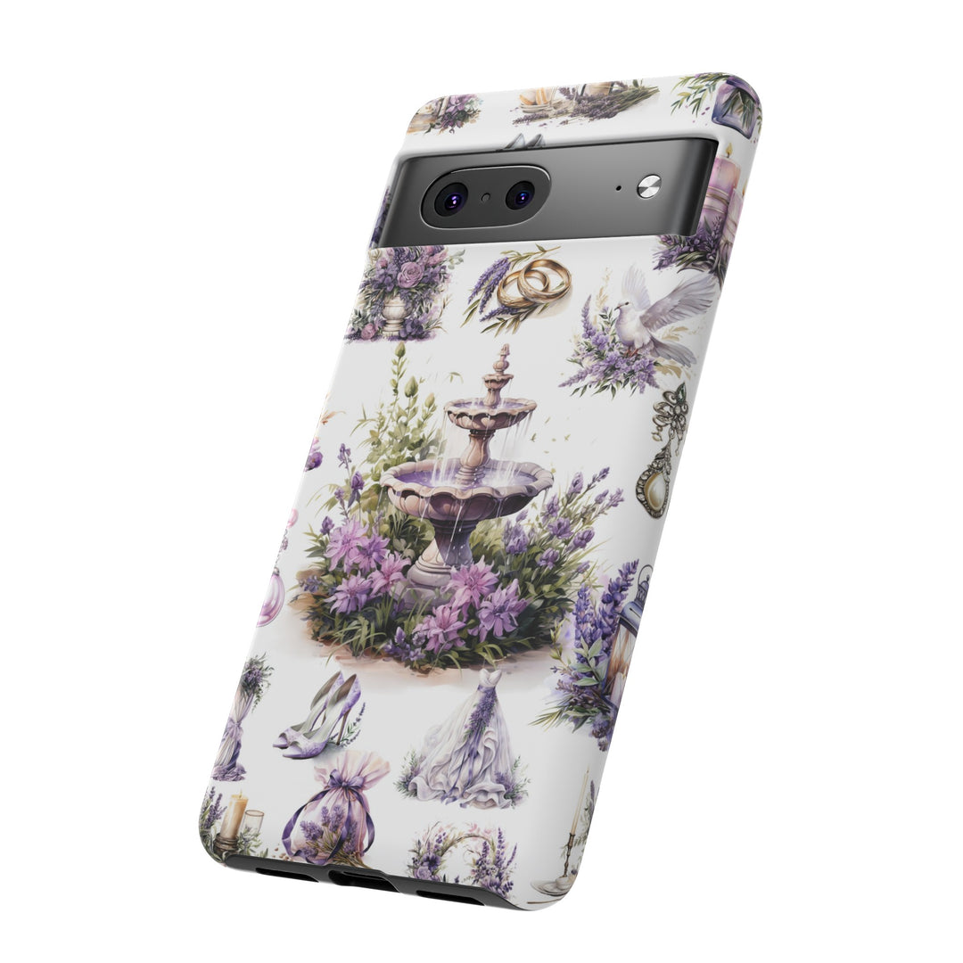 Impact Resistant, Lavender Wedding, Cute Phone Cases for Samsung S24, S23, S22, S21, IPhone 15 pro Iphone 14 pro Iphone 13 IPhone 12 Iphone 11 - Studio40ParkLane
