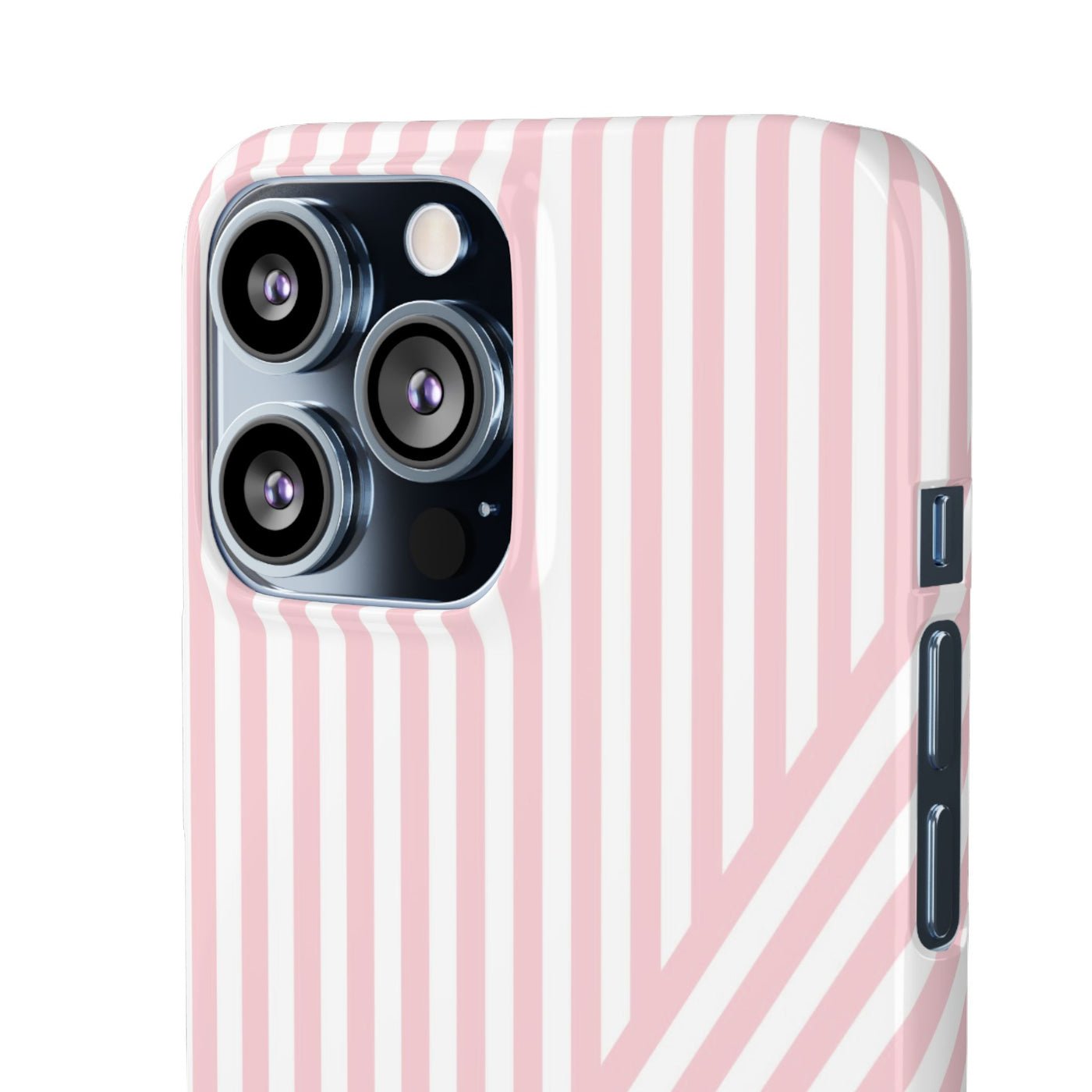 Aesthetic Sweet Pink Stripes Cute Phone Case Sleek Snap - For iPhone 17 Pro Max iPhone 16 Pro iPhone 15 Iphone 14 Plus 13 Pro 12 11 10 Gift