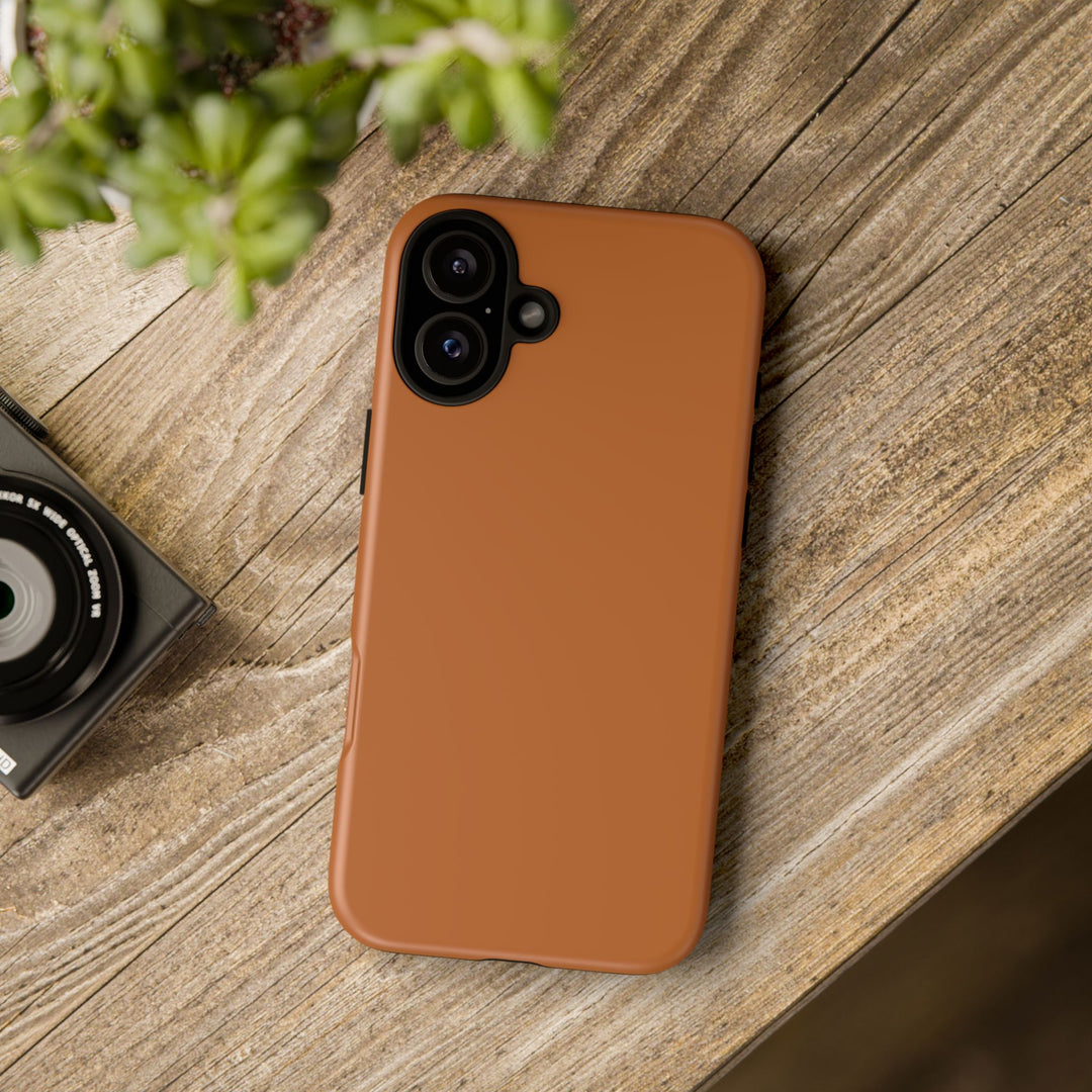 Premium Tough Rusty Brown Orange Gift for Her Cute Phone Cases for Samsung S25 S24, S23, S22, S21, Iphone, 16, 15, 14, 13 Pro Max Ultra - Studio40ParkLane