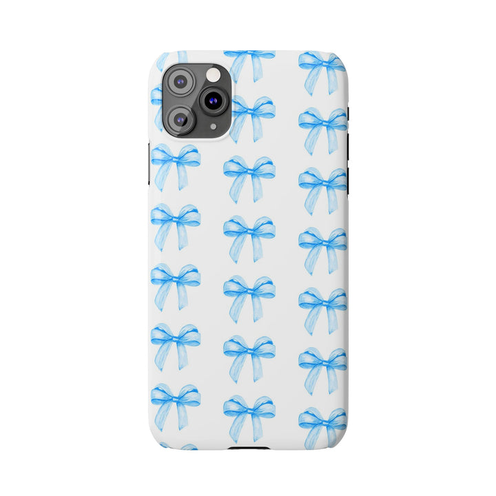 Slim Blue Bows Cute Phone Cases for Iphone 16 Pro Max | iPhone 15 Case | iPhone 15 Pro Max Case, Iphone 14, Iphone 14 Pro Max, Iphone 13 12 11 8 7 - Studio40ParkLane