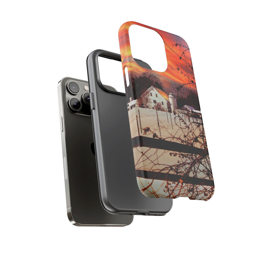 Impact Resistant, Winter Sunset Cute Phone Cases for Samsung S24, S23, S22, S21, IPhone 15 pro Iphone 14 pro Iphone 13 IPhone 12 Iphone 11 - Studio40ParkLane