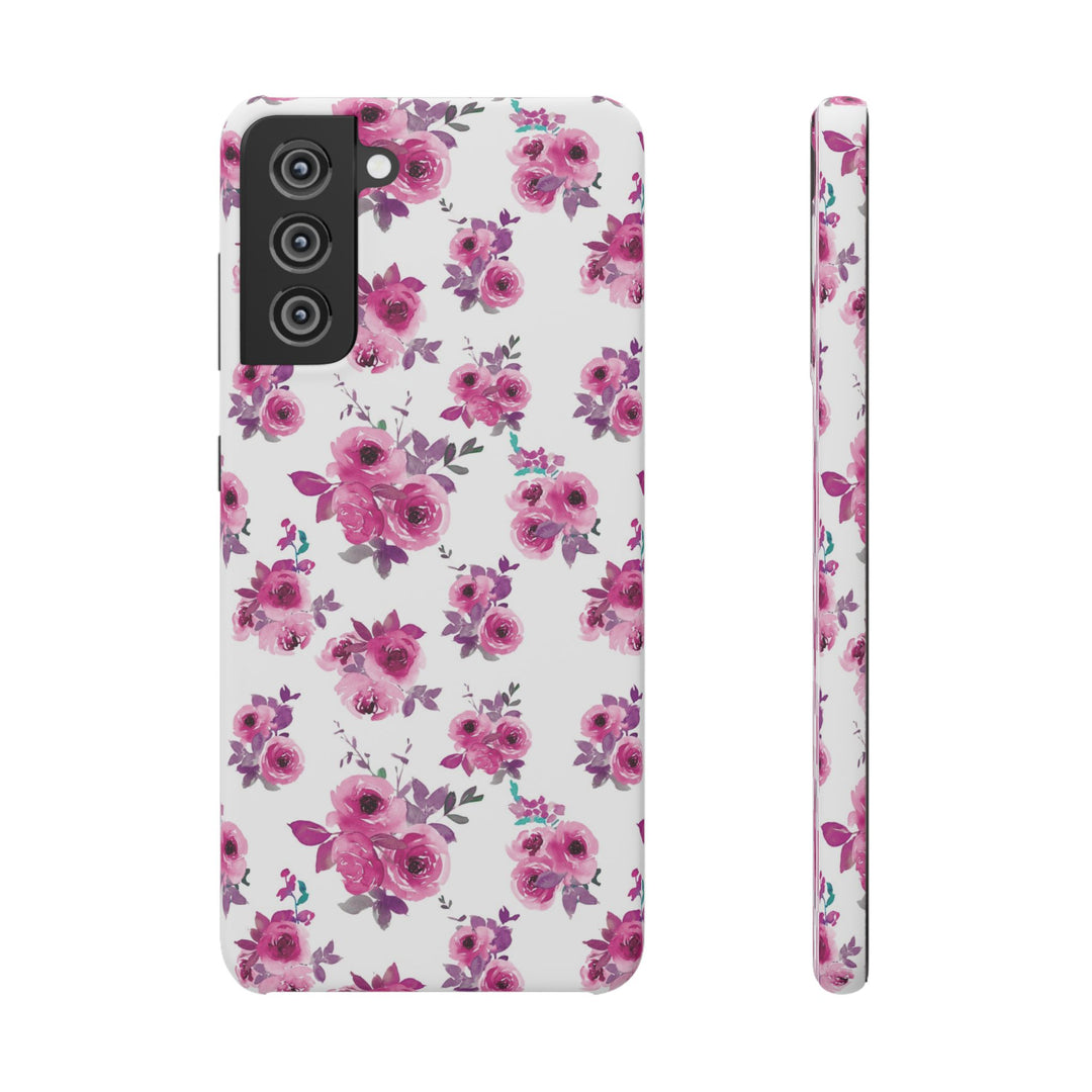 Sleek Snap Flowers Gift for Her Cute Phone Case for iPhone 16 15 14 13 12 11 X Xs Max Xr Pro Plus Samsung Galaxy S24 S23 S22 S21 S20 Ultra