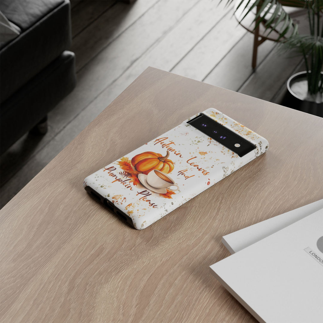 Impact Resistant, Fall Leaves Pumpkin Pie, Cute Phone Cases for Samsung S24, S23, S22, S21, IPhone 15 pro Iphone 14 pro Iphone 13 IPhone 12 Iphone 11 - Studio40ParkLane