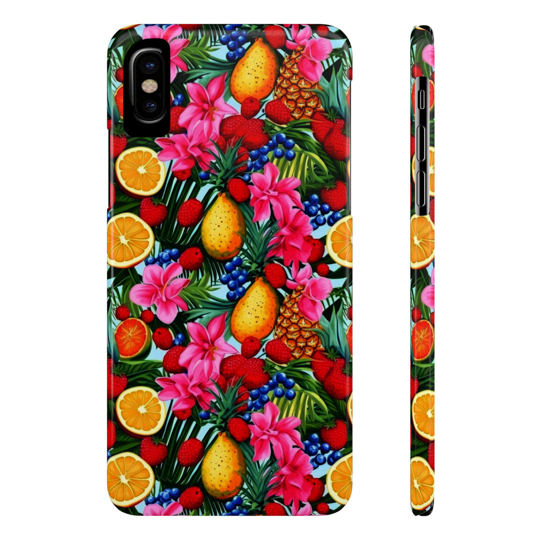 Slim Cute Phone Cases for Iphone - | iPhone 15 Case | iPhone 15 Pro Max Case, Iphone 14 Case, Iphone 14 Pro Max, Iphone 13, Summer Mixed Fruit - Studio40ParkLane