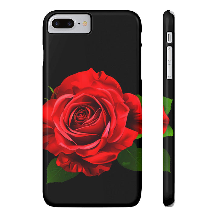 Slim Red Rose Flowers Gift for Her Cute Phone Cases for Iphone 16 Pro Max | iPhone 15 Case | iPhone 15 Pro Max Case, Iphone 14, Iphone 14 Pro Max, Iphone 13 12 11 8 7 - Studio40ParkLane