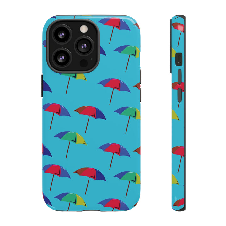 Cute IPhone Case | Colorful Beach Parasols Blue, iPhone 15 Case | iPhone 15 Pro Case, Iphone 14 Case, Iphone 14 Pro Max Case, Protective Iphone Case - Studio40ParkLane