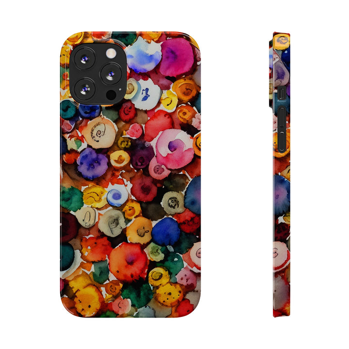 Slim Cute Phone Cases for Iphone | iPhone 15 Case | iPhone 15 Pro Max Case, Iphone 14, Iphone 14 Pro Max, Iphone 13, Colorful Buttons Abstract - Studio40ParkLane