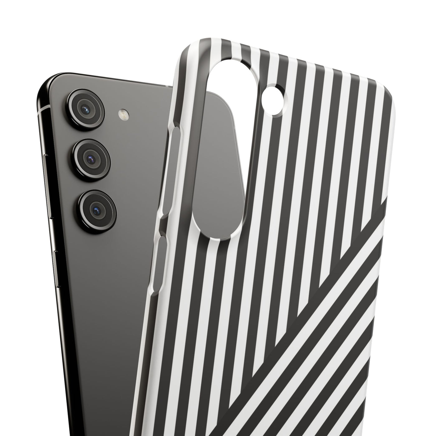 Aesthetic Black White Stripes Cute Phone Case Sleek Snap - For iPhone 17 Pro Max iPhone 16 Pro iPhone 15 Iphone 14 Plus 13 Pro 12 11 10 Gift - Studio40ParkLane