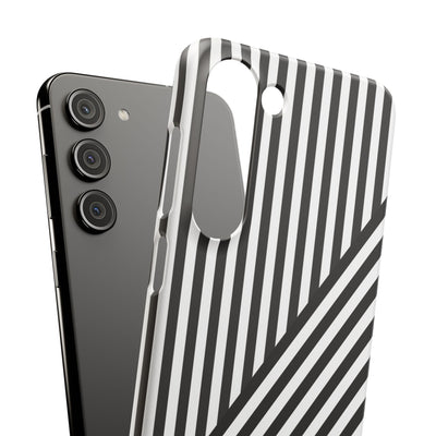 Aesthetic Black White Stripes Cute Phone Case Sleek Snap - For iPhone 17 Pro Max iPhone 16 Pro iPhone 15 Iphone 14 Plus 13 Pro 12 11 10 Gift - Studio40ParkLane