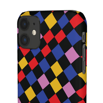 Colorful Checkerboard Cute Phone Case - Sleek Snap - for iPhone 16 15 14 13 12 11 Max Pro Plus Samsung Galaxy S24 S23 S22 S21 S20 Plus Ultra - Studio40ParkLane