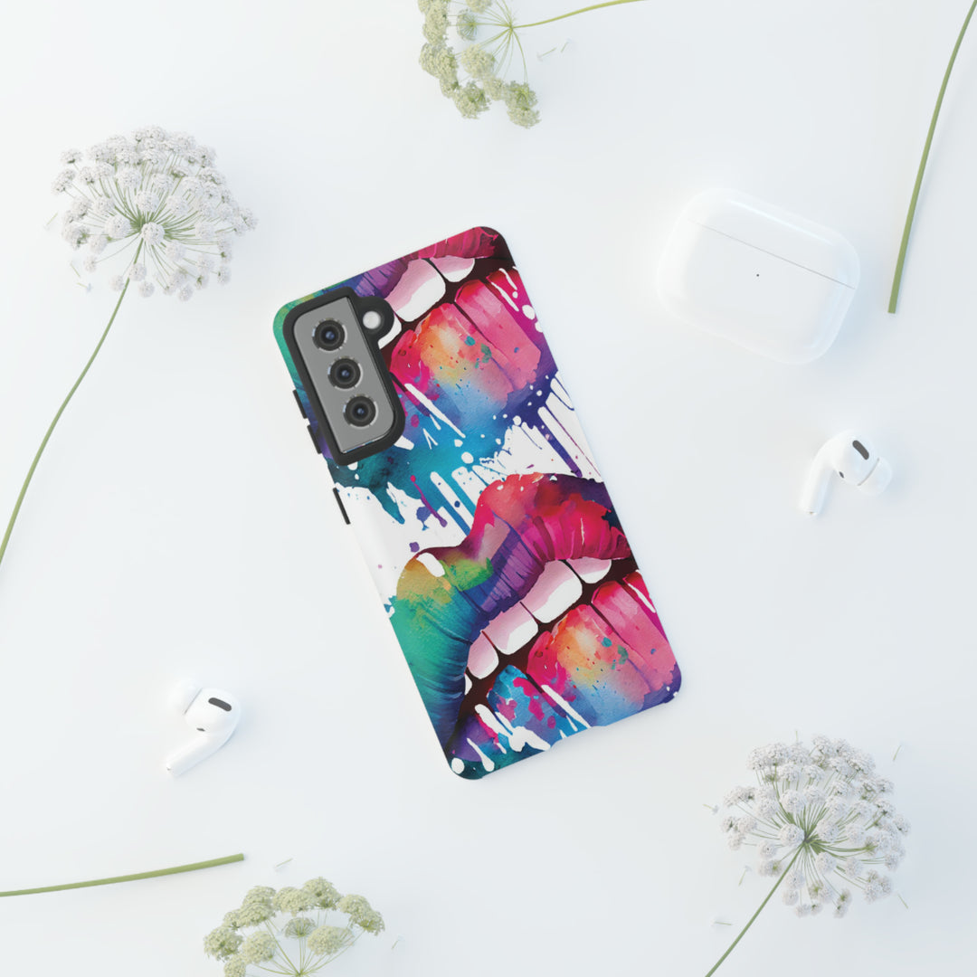Cute Samsung Phone Case | Aesthetic Samsung Phone Case | Smile Lips Colorful | Galaxy S23, S22, S21, S20 | Luxury Double Layer | Cool - Studio40ParkLane