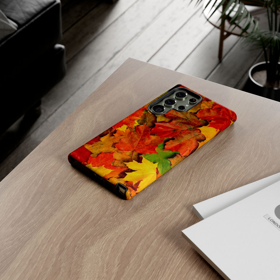 Fall Leaves Impact Resistant, Cute Phone Cases for Samsung S24, S23, S22, S21, IPhone 15 pro Iphone 14 pro Iphone 13 IPhone 12 Iphone 11 - Studio40ParkLane
