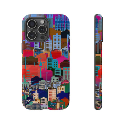 Cute Samsung Case | Cool Iphone Case | Summer City Skyline, Samsung S24, S23, S22, S21, IPhone 15 Case | Iphone 14 Case, Iphone 13 Case