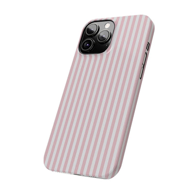Slim Sweet Pink Striped Cute Phone Case for Iphone 16 - | iPhone 15 Pro Max Case | iPhone 14 Case Iphone 13 12 11 10 9 8 7 X XS Gift for Her