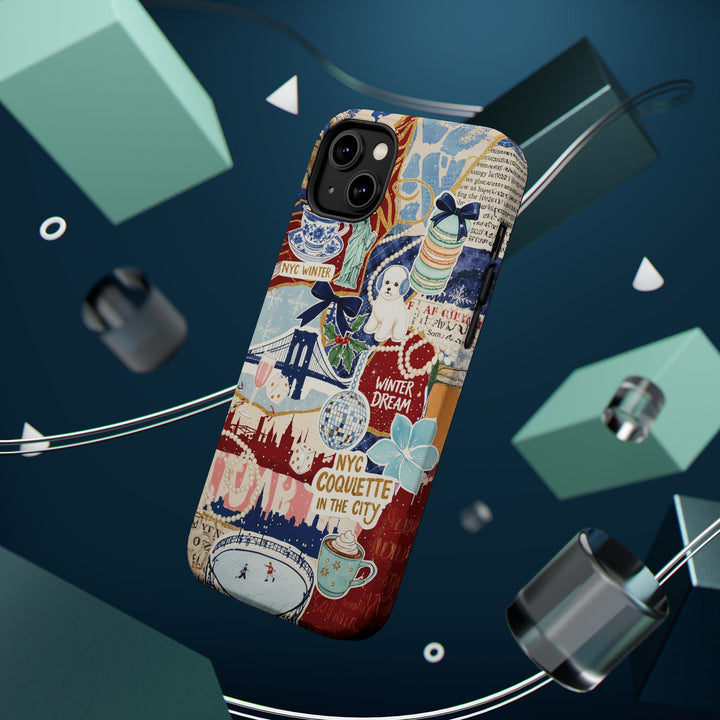 New York Winter Coquette Collage Tough Magsafe Cute Phone Cases for Iphone | iPhone 17 Pro Max Case, Iphone 16, Iphone 15 14 13 12 11 10 9
