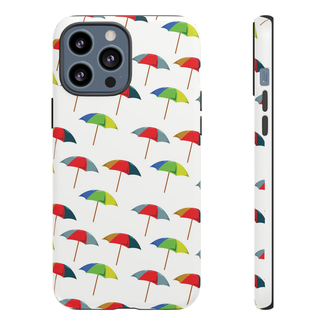 Cute IPhone Case | Colorful Beach Parasols, iPhone 15 Case | iPhone 15 Pro Case, Iphone 14 Case, Iphone 14 Pro Max Case, Protective Iphone Case - Studio40ParkLane