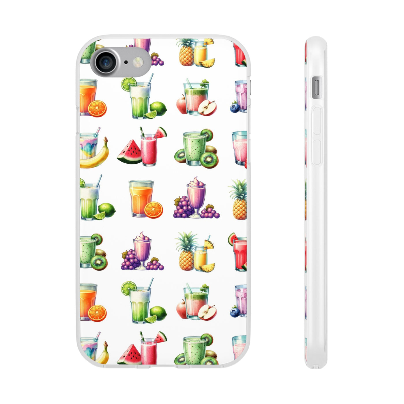 Cute Flexi Phone Cases, For Iphones and Samsung Galaxy Phones, Tropical Summer Fruit Cocktails, Galaxy S23 Phone Case, Samsung S22 Case, Samsung S21, Iphone 15, Iphone 14, Iphone 13