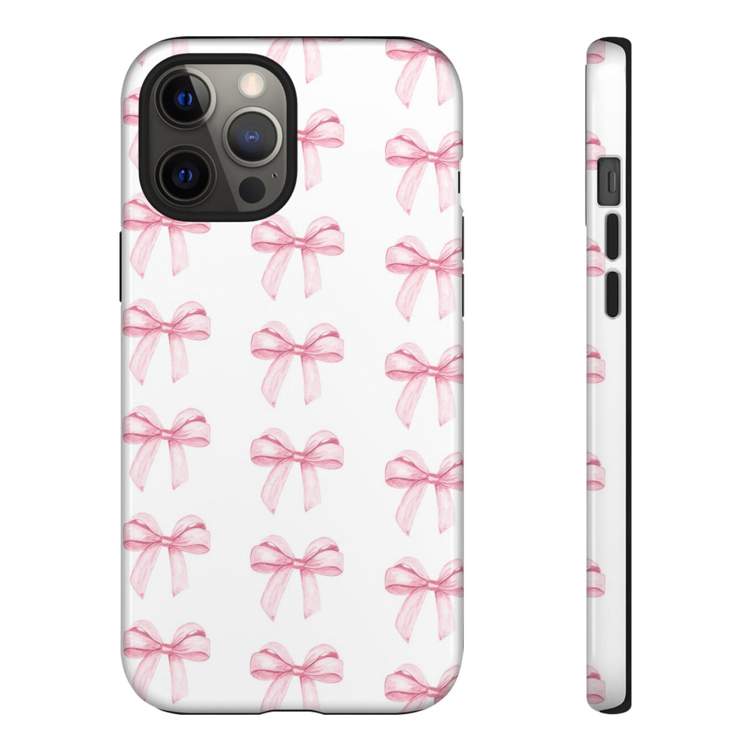 Pink Bows Cute Phone Case, for IPhone 16 Pro Max | Iphone 15, Iphone 14, IPhone 13 Case, 11 8 7, Samsung Galaxy S24, S23, S22, S21, 2 Layer Protection - Studio40ParkLane
