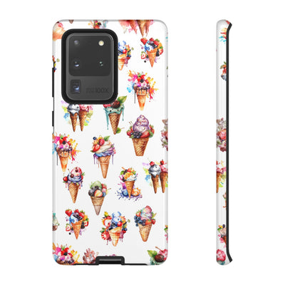 Impact Resistant, Summer Icecream, Cute Phone Cases for Samsung S24, S23, S22, S21, IPhone 15 pro, Iphone 14 pro, Iphone 13 IPhone 12, Iphone 11