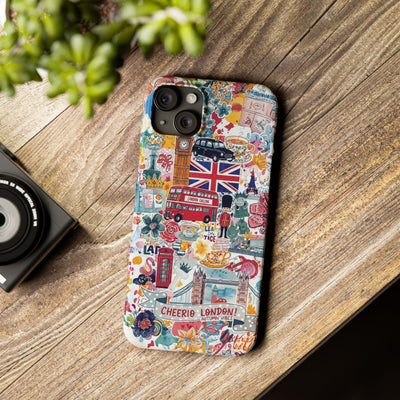 Slim London England Coquette Collage Cute Phone Case for Iphone 17 - | iPhone 16 Pro Max Case | iPhone 15 Case Iphone 14 13 12 11 10 9 8 7 - Studio40ParkLane